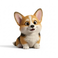 Cute cartoon corgi puppy puzzle created with our free dot to dot generator