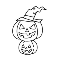 Example: Simple Halloween pumpkins outline