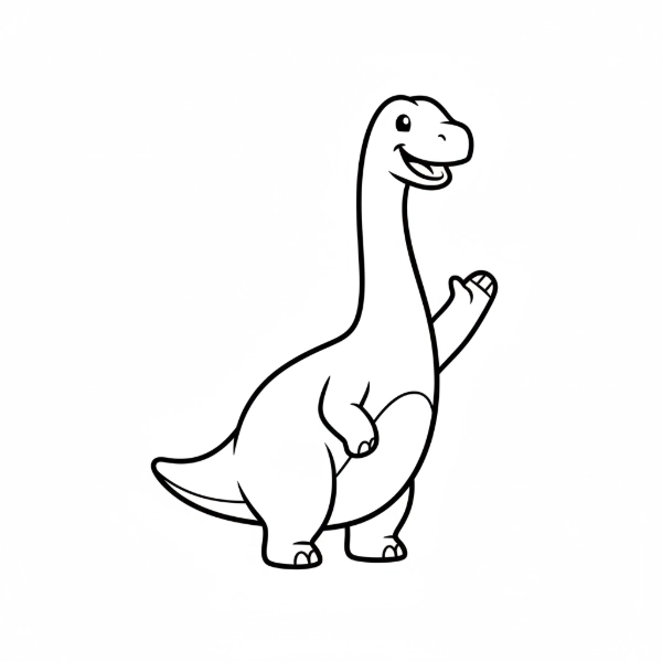 Solution for Long-neck Dinosaur connect the dots puzzle (Dots: 1-20).