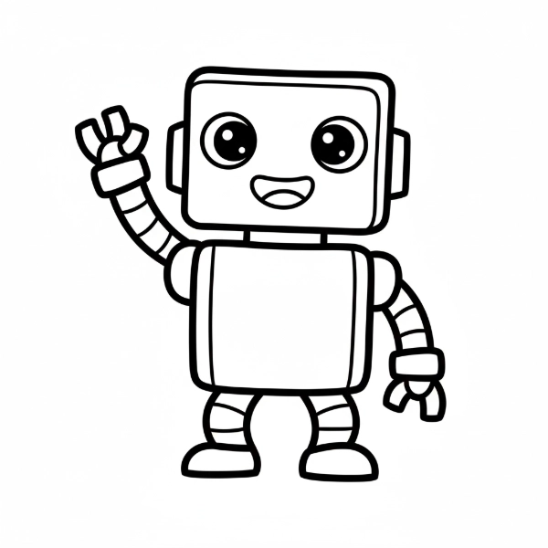 Solution for Friendly Robot connect the dots puzzle (Dots: 1-25).