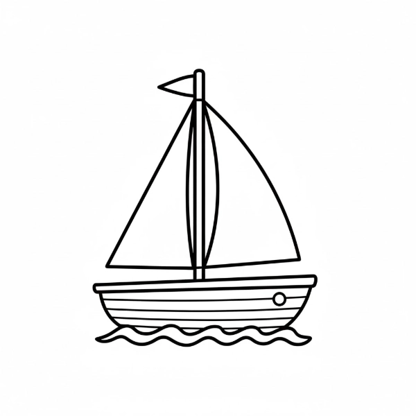 Solution for Sailboat connect the dots puzzle (Dots: 1-20).