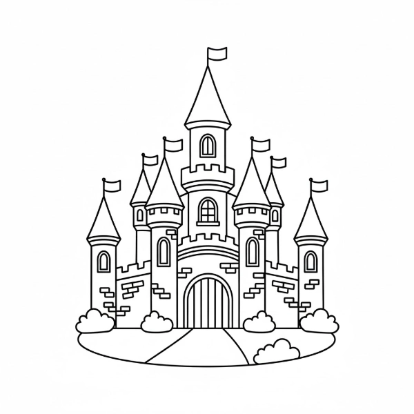 Solution for Majestic Castle connect the dots puzzle (Dots: 1-80).