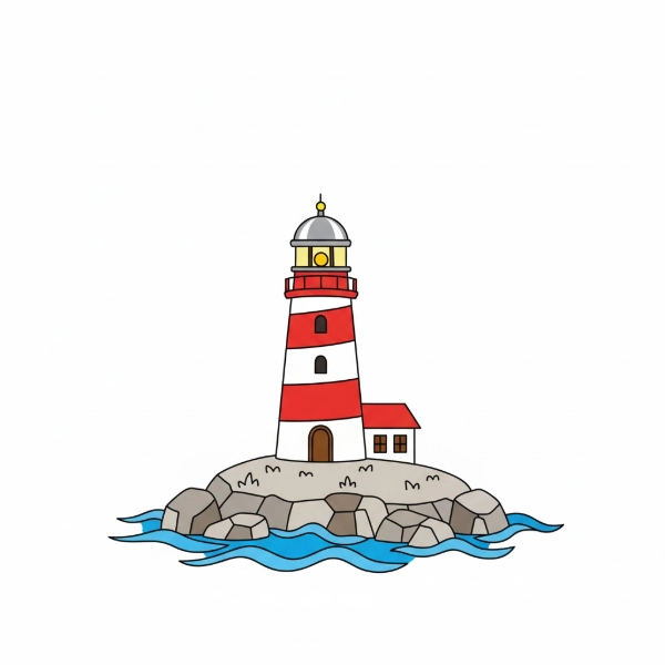 Solution for Coastal Lighthouse connect the dots puzzle (Dots: 1-75).