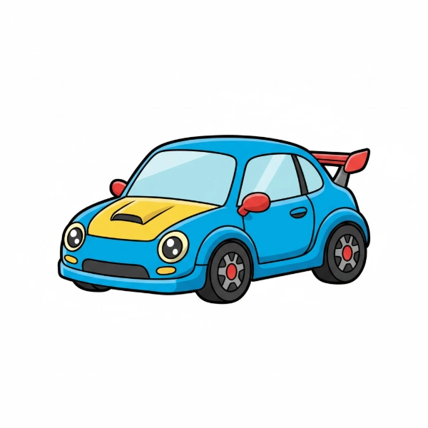 Solution for Cool Sports Car connect the dots puzzle (Dots: 1-85).